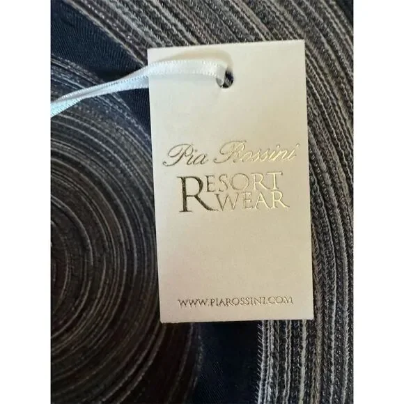 Pia Rossini Women's Extra-Wide Brim Floppy Sun Hat Black One Size - Picture 7 of 7